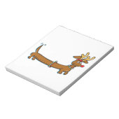 Kerstdachshund Notitieblok (Linkerzijde)