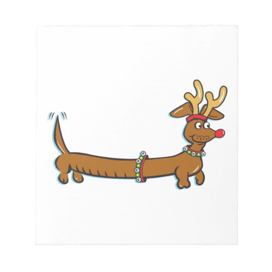 Kerstdachshund Notitieblok (Voorkant)