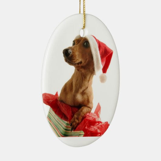 kerstdachshund Ornament (Rechts)