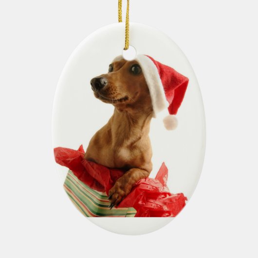 kerstdachshund Ornament (Achterkant)