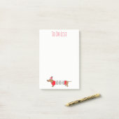 Kerstdachshund Post-it® Notes (Op bureau)