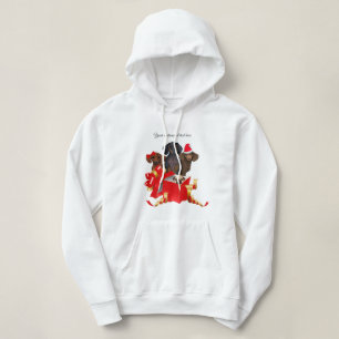 kerstdachshund Red Gift Box Hoodie