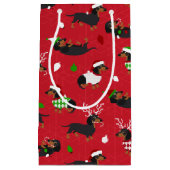 Kerstdachshund Red Klein Cadeauzakje (Voorkant)
