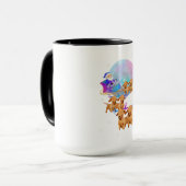 Kerstdachshund Reindeer Santa Dog Mam Mok (Voorkant links)