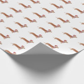 kerstdachshund SaUSE Dog wrappapier Cadeaupapier (Hoek)