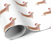 kerstdachshund SaUSE Dog wrappapier Cadeaupapier (Rol Hoek)