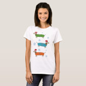 kerstdachshund SaUSE Dogs X-Mas T-Shirt (Voorkant volledig)