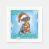 Kerstdachshund Servet (Voorkant)