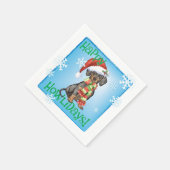 Kerstdachshund Servet (Hoek)