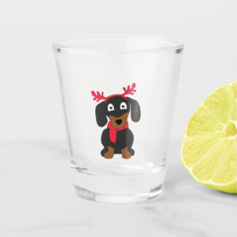 kerstdachshund shot glas