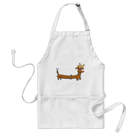 Kerstdachshund Standaard Schort (Voorkant)