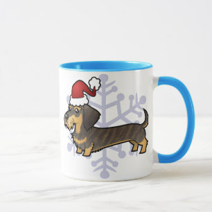 Kerstdachshund (wirehair) mok