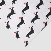 kerstdachshunds en kerstmanden tissuepapier (Detail)