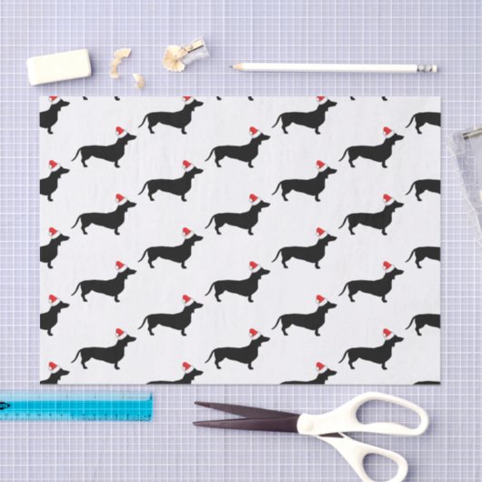 kerstdachshunds en kerstmanden tissuepapier (Craft)