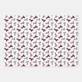 kerstdachshunds in Damask Inpakpapier Vel (Voorkant 3)