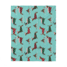 kerstdachshunds met Sweater & Santa Hat