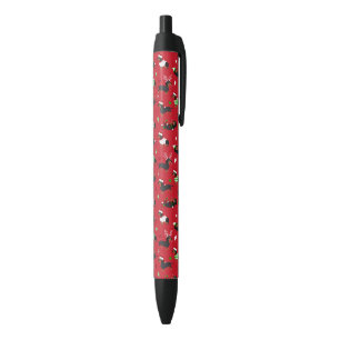 kerstdachshunds Red Zwarte Inkt Pen