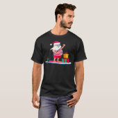 Kerstdadleboarding Santa in Swim Shorts T-shirt (Voorkant volledig)