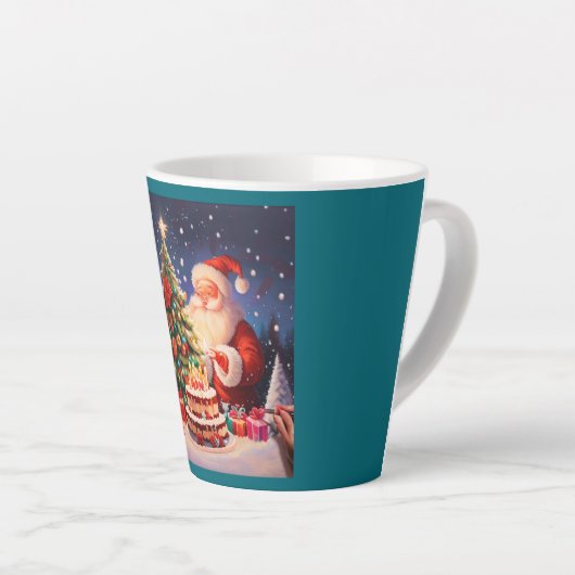 Kerstdag 10 latte mok (Rechterhoek)