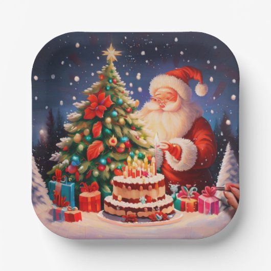 Kerstdag 11 papieren bordje (Voorkant)