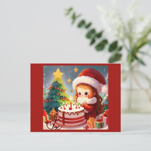 Kerstdag 1 briefkaart (Staand voorkant)