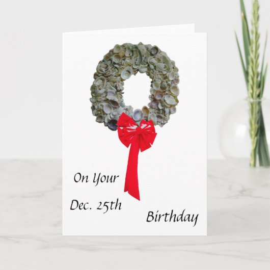 Kerstdag 1 feestdagen kaart (Voorkant)