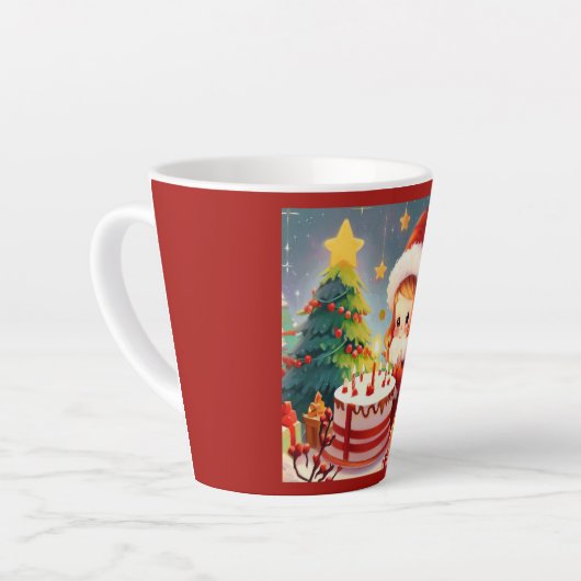 Kerstdag 1 latte mok (Linkerhoek)