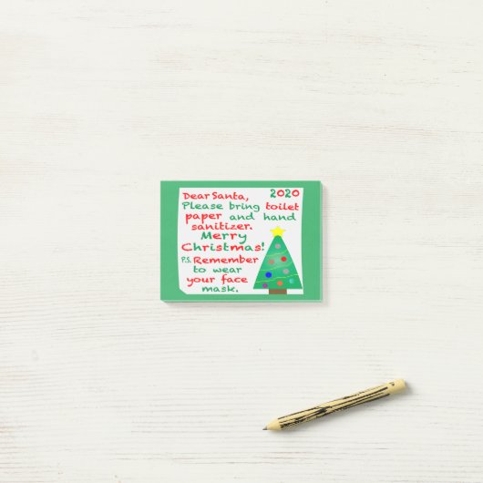 Kerstdag 2020 herinneren post-it® notes (Op bureau)