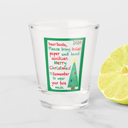 Kerstdag 2020 herinneren shot glas (Voorkant)