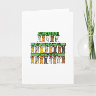 Kerstdag 25 december feestdagen kaart