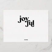 Kerstdag 3 foto moderne groene folie feestdagenkaart (Achterkant)