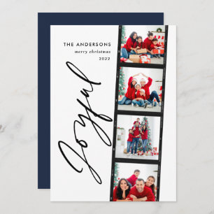 Kerstdag 4 foto-inklage typografie modern blauw