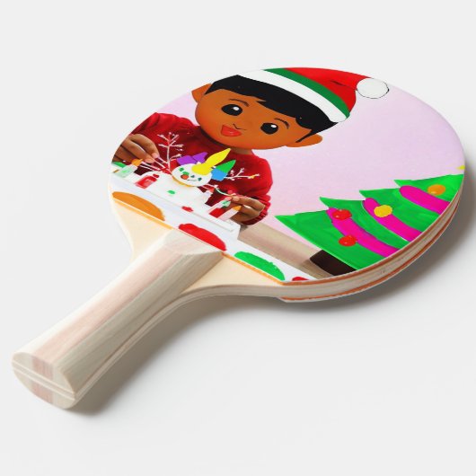 Kerstdag (4) tafeltennisbatje (Voorkant Gekanteld)