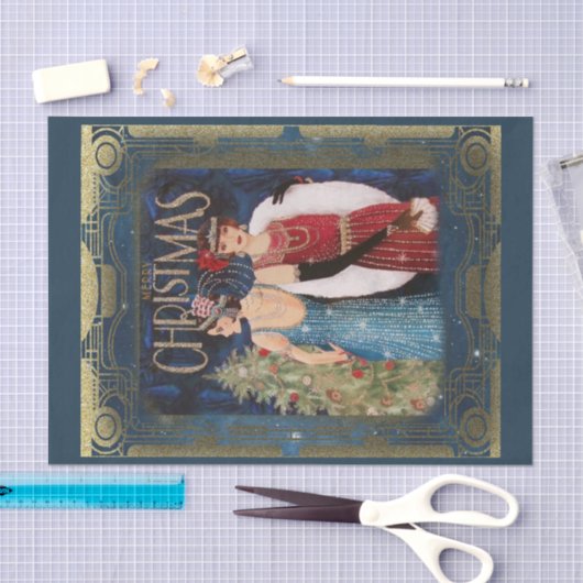 Kerstdag  Art Deco Tissuepapier (Craft)