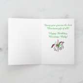 Kerstdag Baby: Vader, moeder tegen kind Feestdagen Kaart (Binnen)