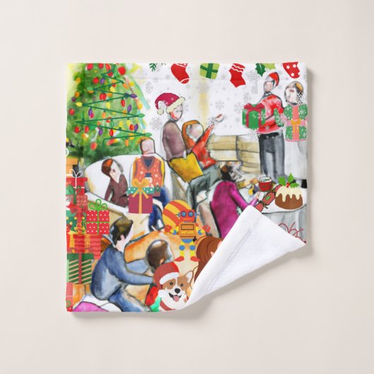 Kerstdag Bad Handdoek (Wasdoekje)