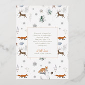 Kerstdag Bosdieren Vakantie Foto Kaart (Achterkant)