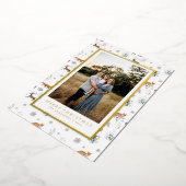 Kerstdag Bosdieren Vakantie Foto Kaart (Gedraaid)