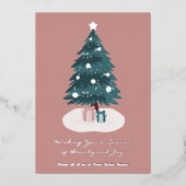 Kerstdag Cadeaus Folie Accents Vakantie Kaart (Voorkant)