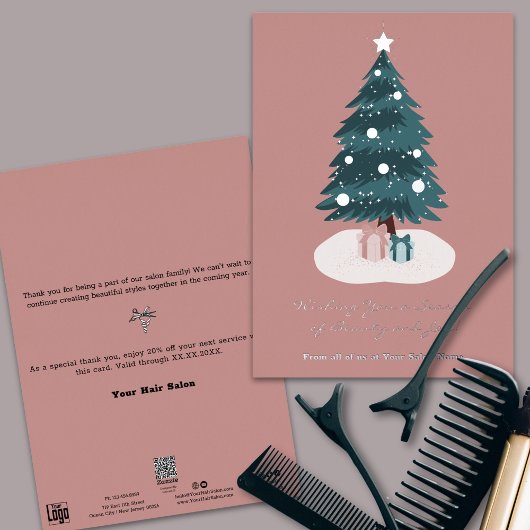 Kerstdag Cadeaus Folie Accents Vakantie Kaart