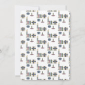 Kerstdag Cadeaus Holiday Tredes Kaart (Achterkant)