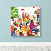 Kerstdag Canvas Afdruk (Insitu (Houten vloer))