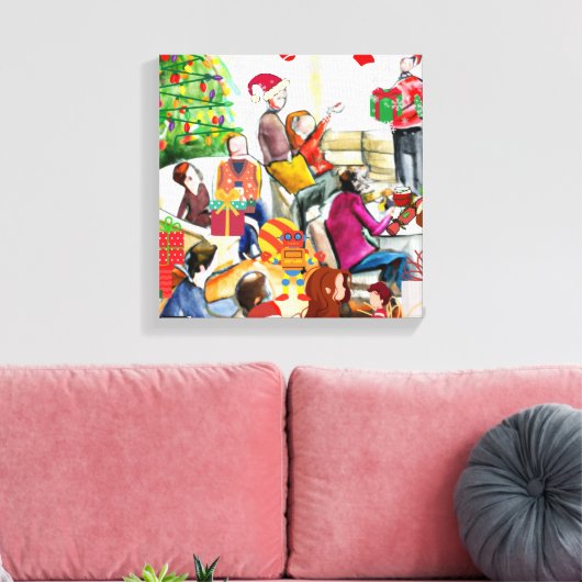 Kerstdag Canvas Afdruk (Insitu (Woonkamer))