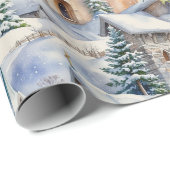 Kerstdag Country Church Cadeaupapier (Rol Hoek)