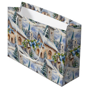 Kerstdag Country Church Groot Cadeauzakje