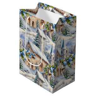 Kerstdag Country Church Medium Cadeauzakje