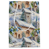 Kerstdag Country Church Medium Cadeauzakje (Voorkant)