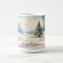 Kerstdag Evergreen Boom Vintage Mok