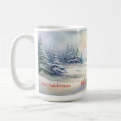 Kerstdag Evergreen Boom Vintage Mok (Links)