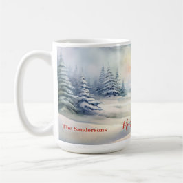 Kerstdag Evergreen Boom Vintage Mok